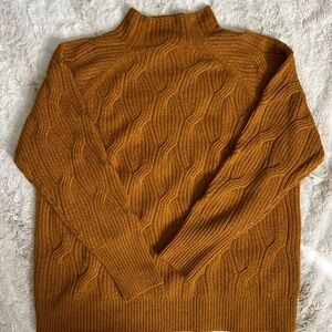 Cable Knit Funnel Neck Sweater